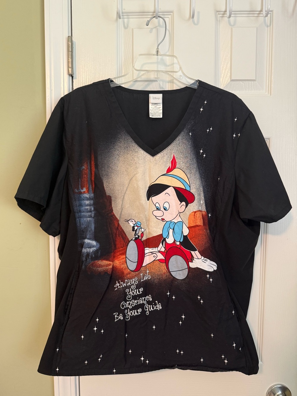 Pinocchio Disney Scrubs Top